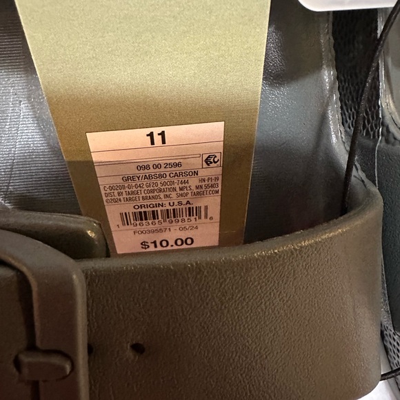 Goodfellow & Co Men's Dark Gray Sandals Set of 2 Pair NEW Size 11 - Picture 3 of 5